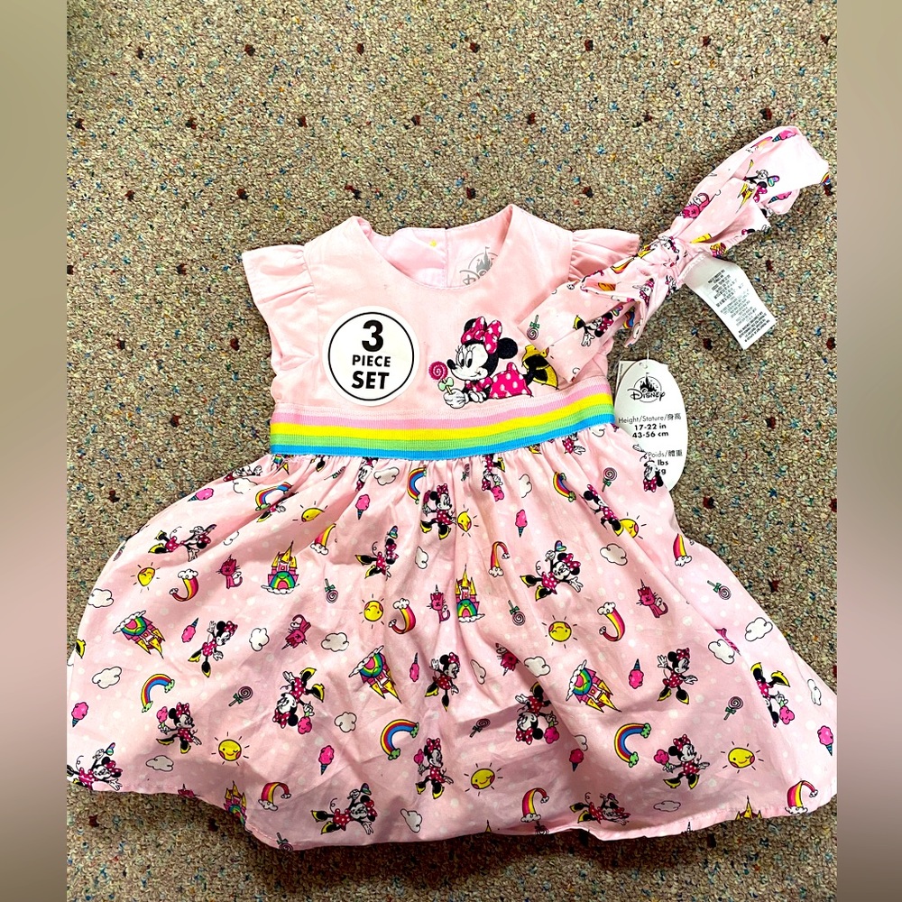 NWT 3 piece Disney Minnie set. Size 3m